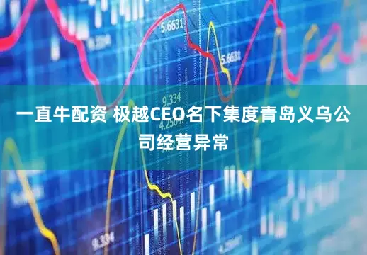 一直牛配资 极越CEO名下集度青岛义乌公司经营异常