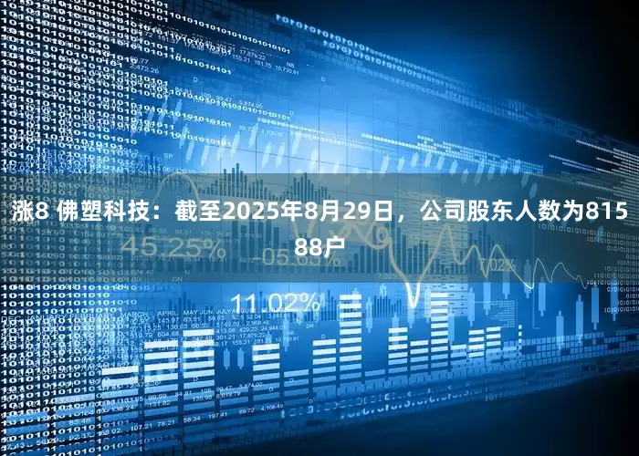 涨8 佛塑科技：截至2025年8月29日，公司股东人数为81588户